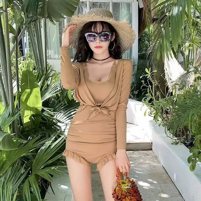 Maillot de bain une pièce à manches longues pour femme