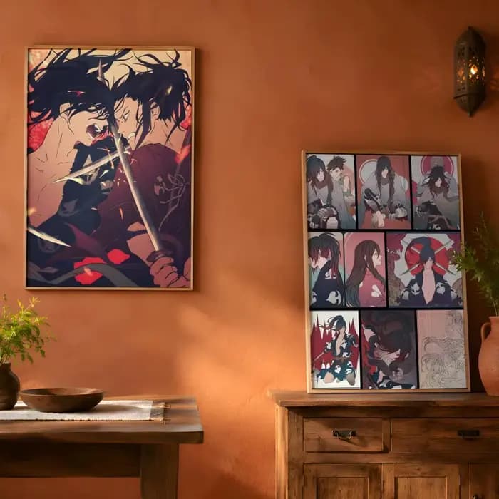 Affiche décorative murale pour salle de bain, couloir, esthétique, facile à appliquer, facile à installer, Anime D-Dororo