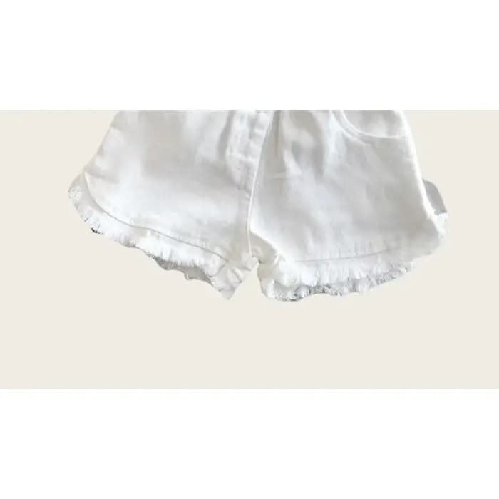 Shorts en jean pour filles, été 2026, 1-7 ans, jeans courts pour enfants, couleur unie, vêtements confortables et tendance, style coréen