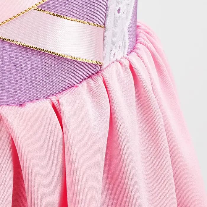 Maillot de bain une pièce pour filles inspiré de la princesse Raiponce, robe de bain violette et rose avec couronne de fleurs, lunettes de soleil, vêtements de plage pour enfants