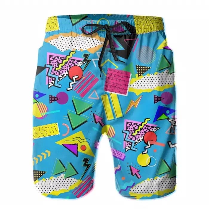 Short de plage graphique des années 80 et 90 pour hommes, maillot de bain pour enfants garçons, séchage rapide, pantalons courts de rue d'été, offre spéciale