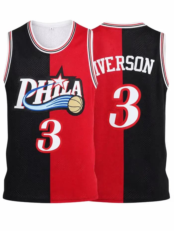 Maillot de basket-ball pour hommes, chemise de sport sans manches noire et rouge, gilet décontracté imprimé en 3D pour hommes et femmes