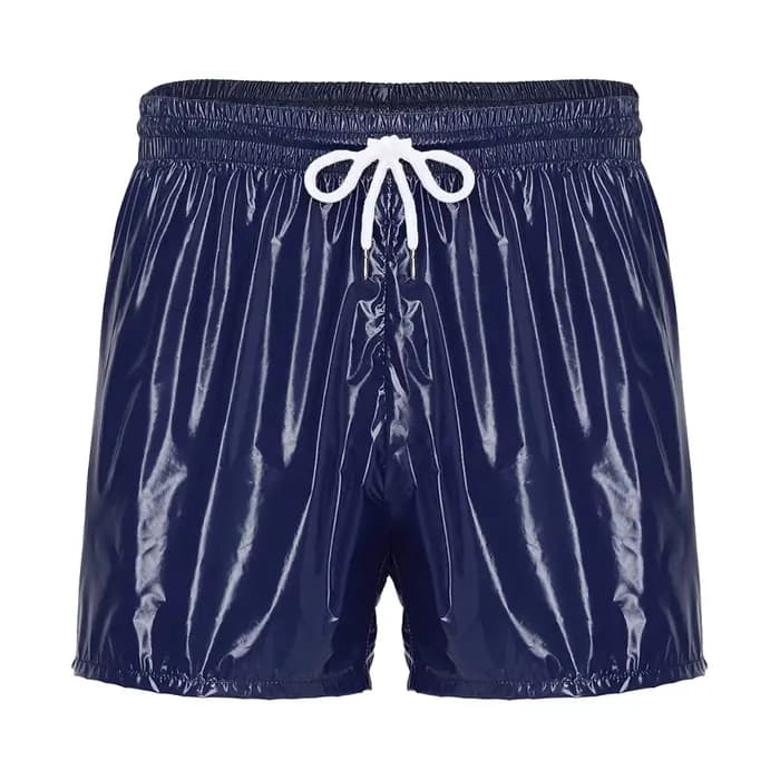 Maillot de bain pour hommes, short de bain brillant, caleçon boxer avec cordon de serrage, bas de maillot de bain athlétique, taille élastique, slip intégré, maillot de bain