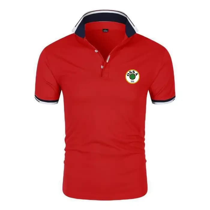 OSSA Logo classique rétro moto été hommes à manches courtes Polo chemises évacuant l'humidité respirant bouton Streetwear haut