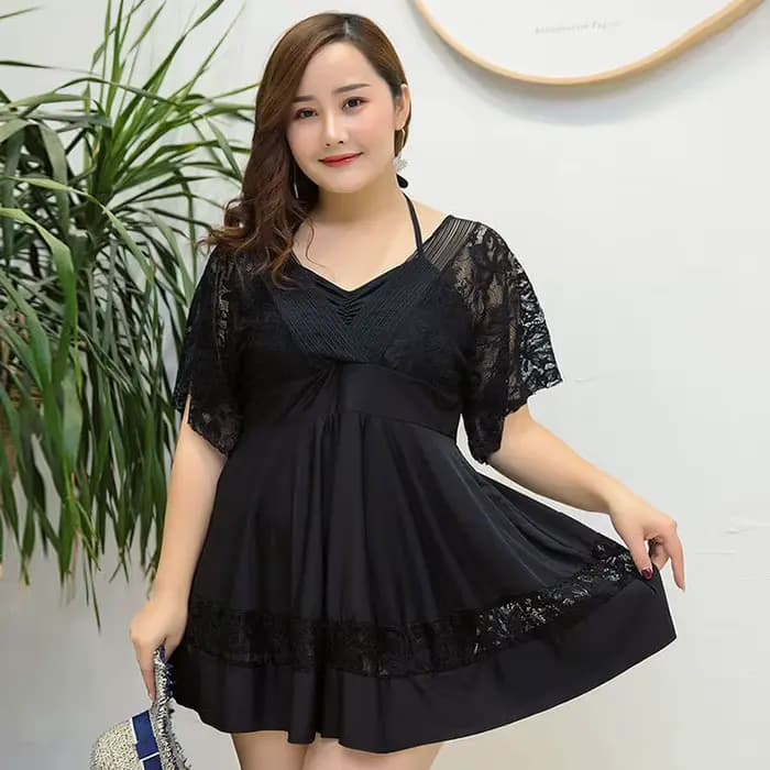 Maillot de bain une pièce grande taille pour femme, design amincissant et couvrant le ventre, idéal pour les bains thermiques, convient aux femmes jusqu'à 200 livres