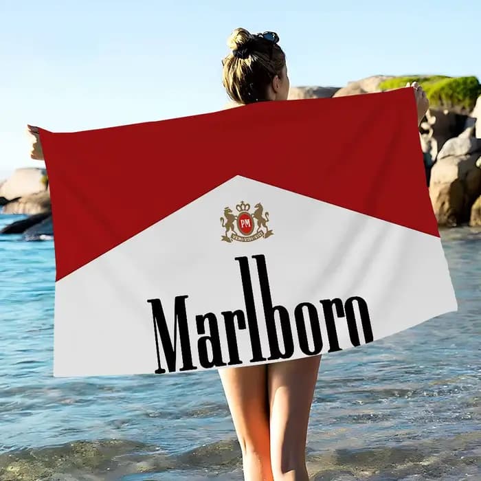 Serviette de plage rétro M-Marlboro, serviettes de bain colorées pour filles, en microfibre, séchage rapide, personnalisées, sans sable, pour la plage, le yoga, le spa, la salle de sport, la piscine