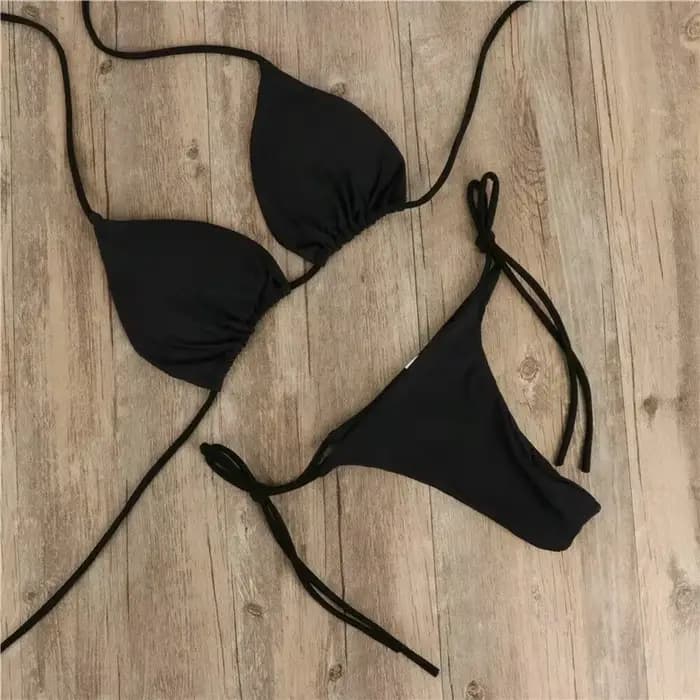 Maillot de bain d'été femmes Sexy Bikini ensemble push-up rembourré soutien-gorge string deux pièces maillots