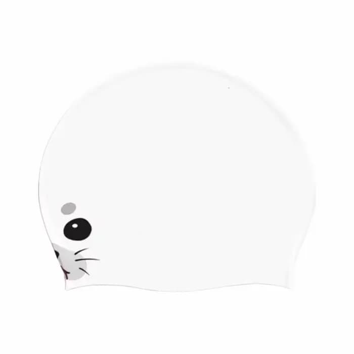 Bonnet de bain en silicone imperméable mignon, motif dessin animé amusant, séchage rapide, ajustement confortable, imprimé animal, pour piscine