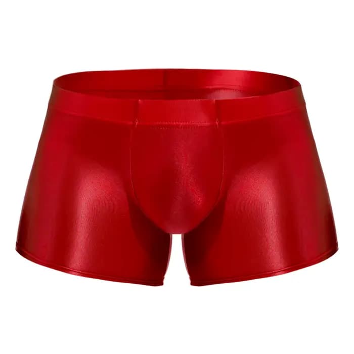 Maillots de bain pour hommes taille basse brillant troncs couleur unie boxeurs Shorts Homme bas de bain caleçon mâle slip de natation sous-vêtements