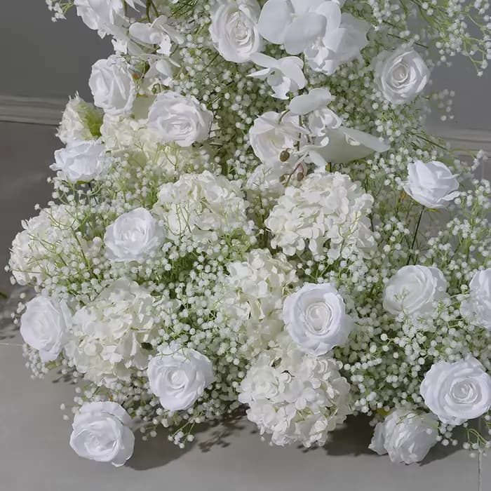 Ensembles floraux combinés indispensables pour spectacle de mariage, pour arrière-plan, Arches, Solution visuelle principale à une arrêt, gain de temps, prêt pour photos