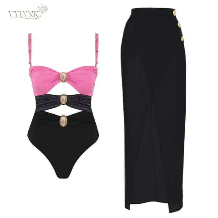 Maillot de bain une pièce et jupe