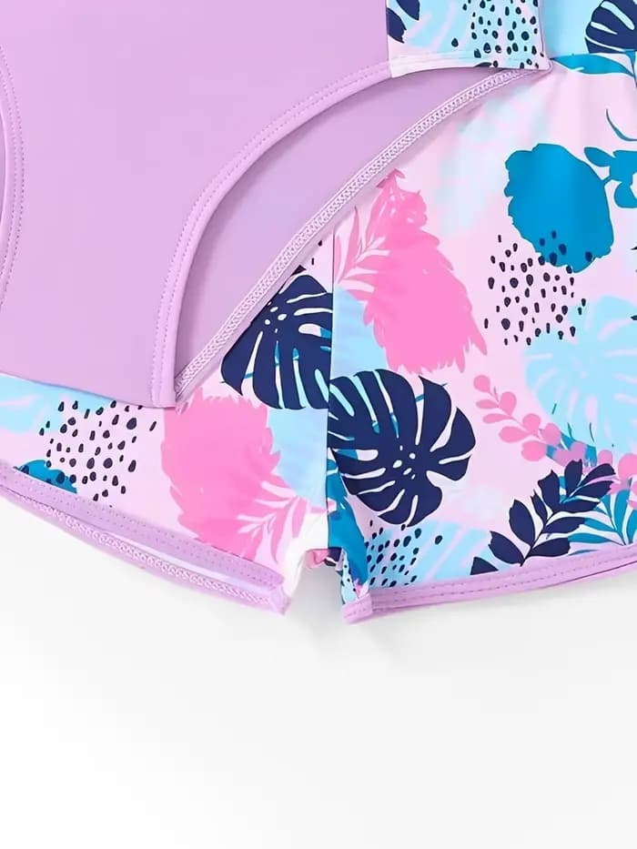 Maillot de bain une pièce avec short pour filles 2026 – Tenue