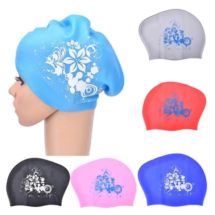 Bonnet de bain en Silicone pour cheveux longs bonnets de bain imperméables pour femmes chapeau de capuche de plongée pour enfants garras natacion casquette