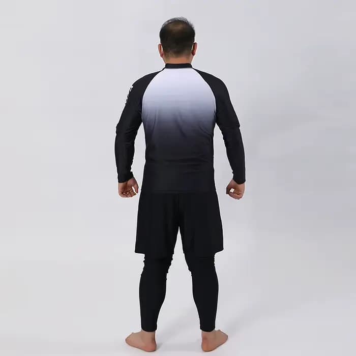 Maillot de bain pour hommes, grande taille 2XL-9XL, manches longues, jambes longues, séchage rapide, maillot de bain de plage, maillot de bain de plongée, maillot de bain de surf