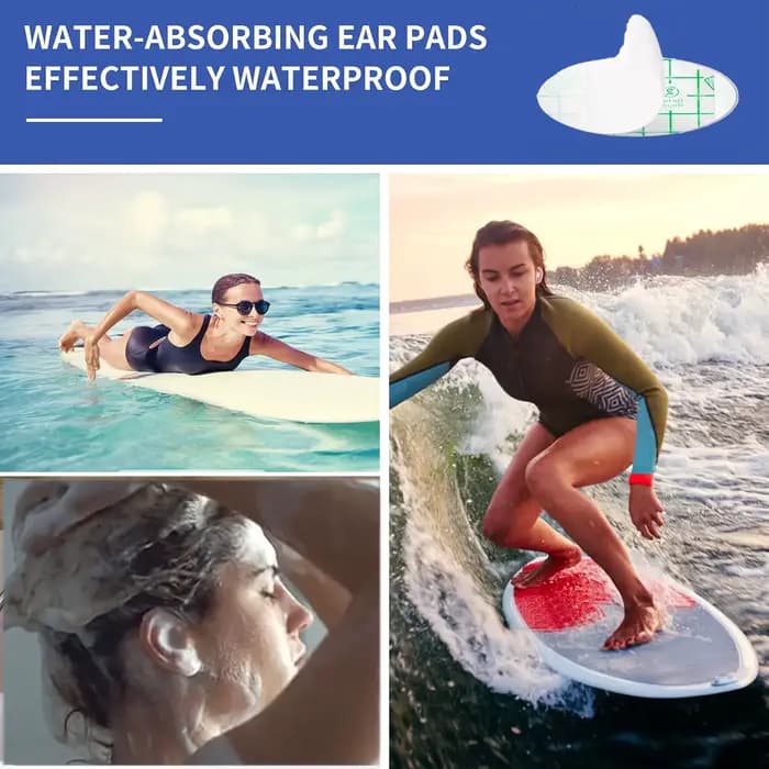 20 patchs d'oreille imperméables |   Cache-oreilles de bain pour bébé pour nager, douche et laver les cheveux, prévenir l'infection de l'eau