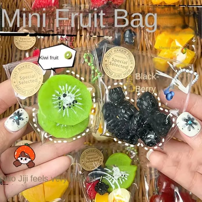 Fruit simulé fruits mignons presser sensoriel fraise Simulation fruits presser sac Kiwi dessin animé fruits doux rebond lent