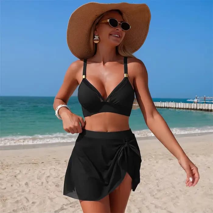 Maillot de bain sexy taille haute pour femme