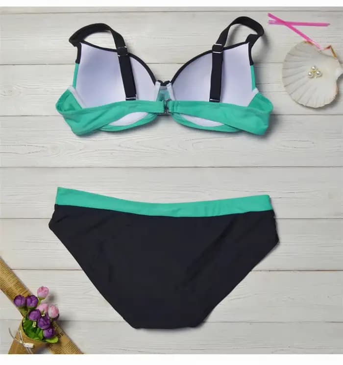 Maillot de bain rétro à rayures pour femmes