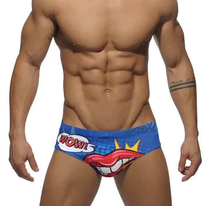 Slip de bain blanc pour hommes, Sexy, Carton de natation, mode été, Sport, pantalons de plage, maillot de bain, surf