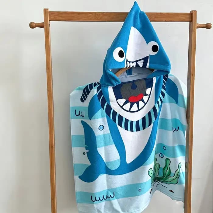 Serviette de bain à capuche pour enfants de 80-130 cm, poncho de plage pour enfants, peignoir pour enfants, poncho de surf à séchage rapide, robe en microfibre éponge