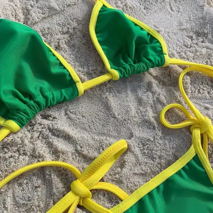 Maillot de bain deux pièces vert