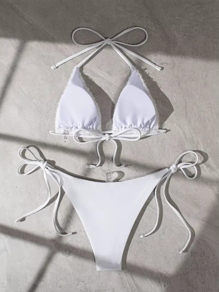Maillot de bain blanc sexy pour femmes