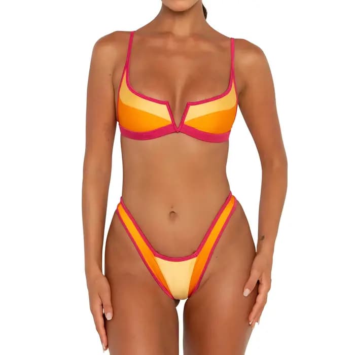 Balsycheng nouveau maillot de bain fendu bikini maillot de bain sexy Bikini bikini fille en Europe et en Amérique