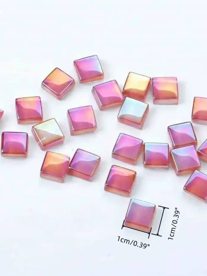Carreaux de mosaïque en verre arc-en-ciel, 100 pièces, pour bricolage, artisanat et projets faits à la main, matériaux créatifs en cristal, pierre d'art