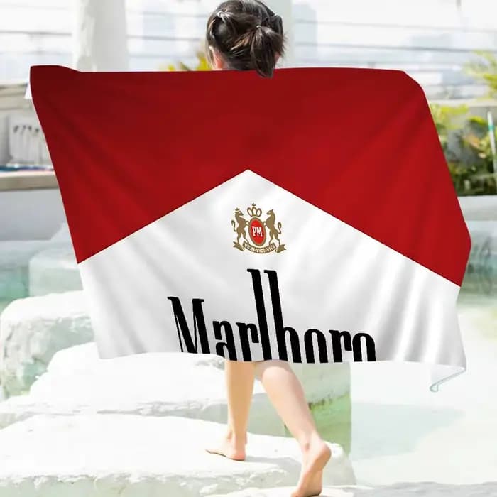 Serviette de plage rétro M-Marlboro, serviettes de bain colorées pour filles, en microfibre, séchage rapide, personnalisées, sans sable, pour la plage, le yoga, le spa, la salle de sport, la piscine