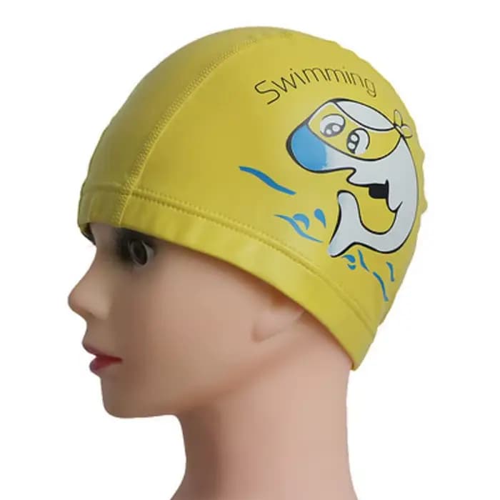 Bonnet de bain en tissu élastique pour enfants