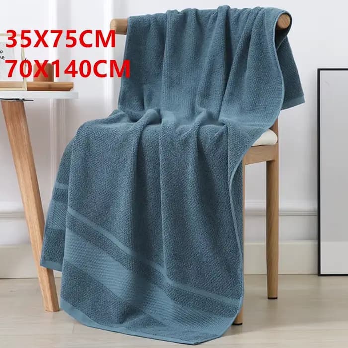 Serviette de bain 100% coton pour adulte, absorbante, couleur pure, douce pour la peau, lavage du visage et des mains