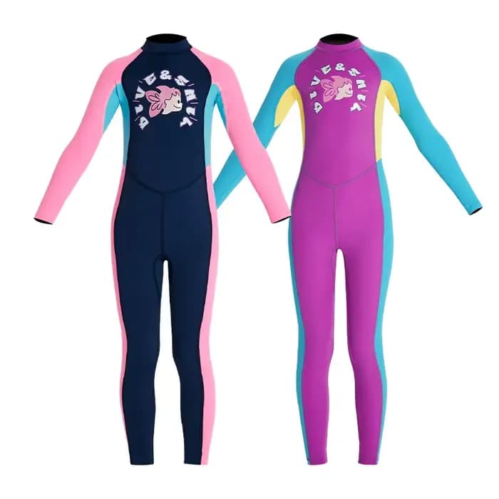 Maillot de bain de Protection solaire pour enfants, séchage rapide, manches longues, une pièce, Protection solaire, combinaison de plongée flottante, natation, surf