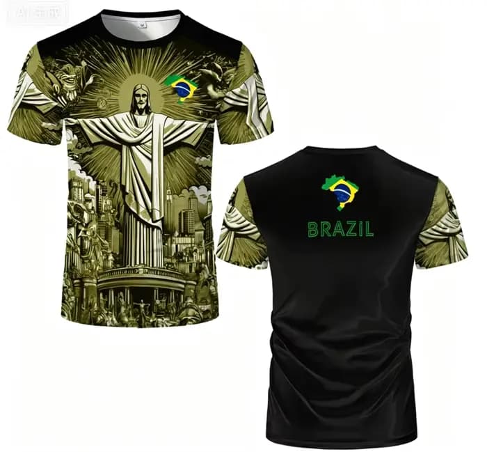 Nouveauté estivale - Maillot de l'équipe de football brésilienne - Maillot d'entraînement de football d'extérieur à séchage rapide et respirant