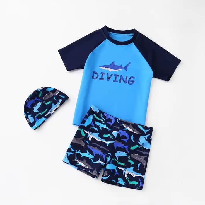 Maillots de bain pour enfants requin Anstronaut mignon enfants maillots de bain pour garçons filles maillot de bain à manches courtes séchage rapide maillot de bain