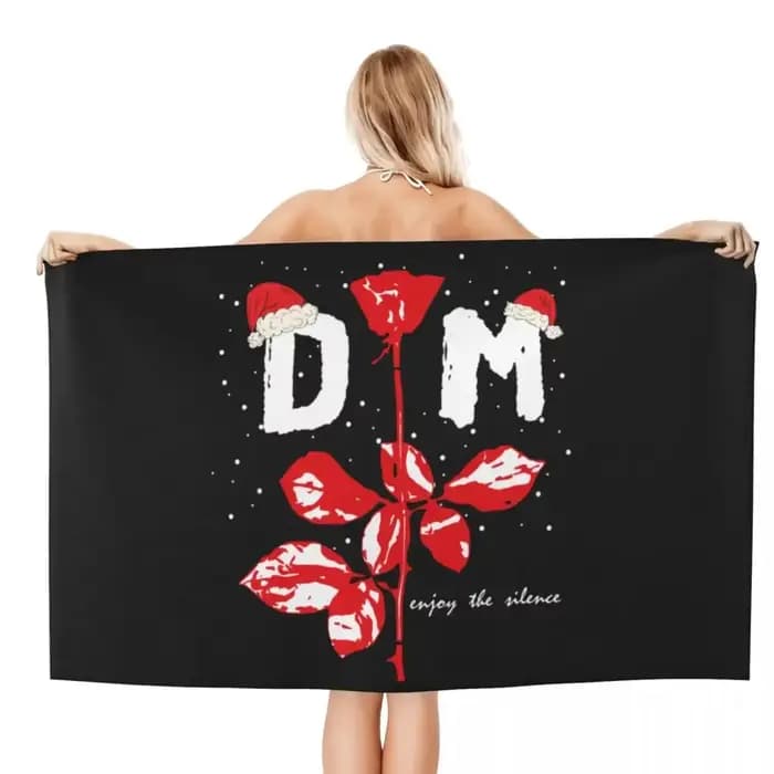 Depeche-Serviette de plage en microcarence super douce