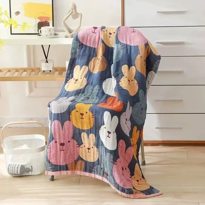 Serviette de bain en gaze de coton absorbante et douce pour adulte