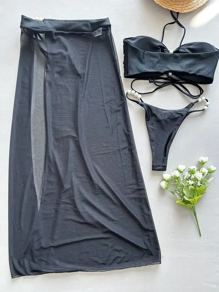 Ensemble Bikini Sexy Blanc et Noir 2026 pour Femme