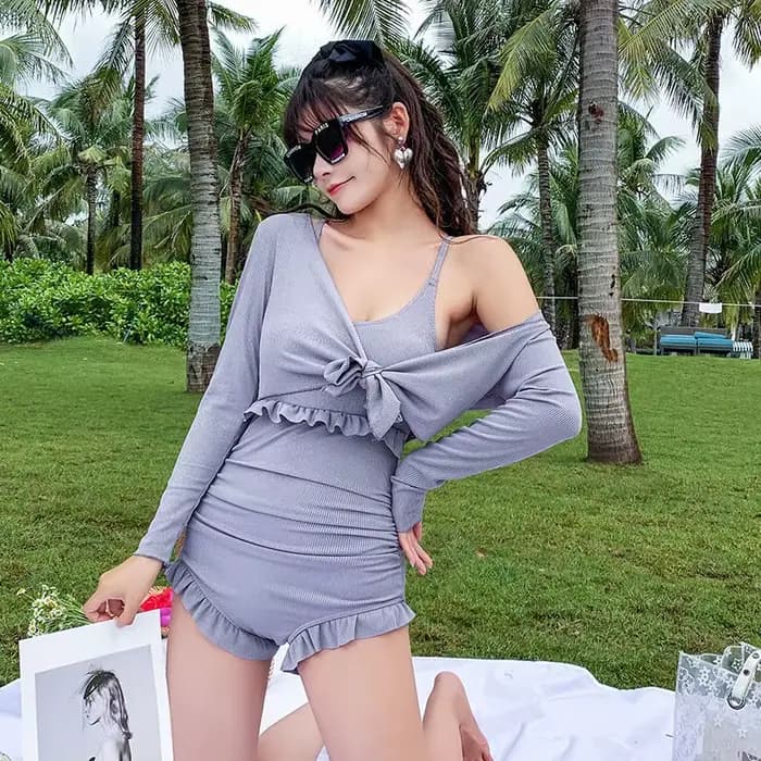 Maillot de bain une pièce à manches longues pour femme