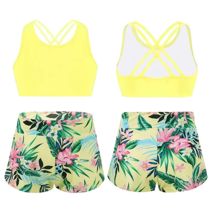 Maillot de bain imprimé floral pour enfants