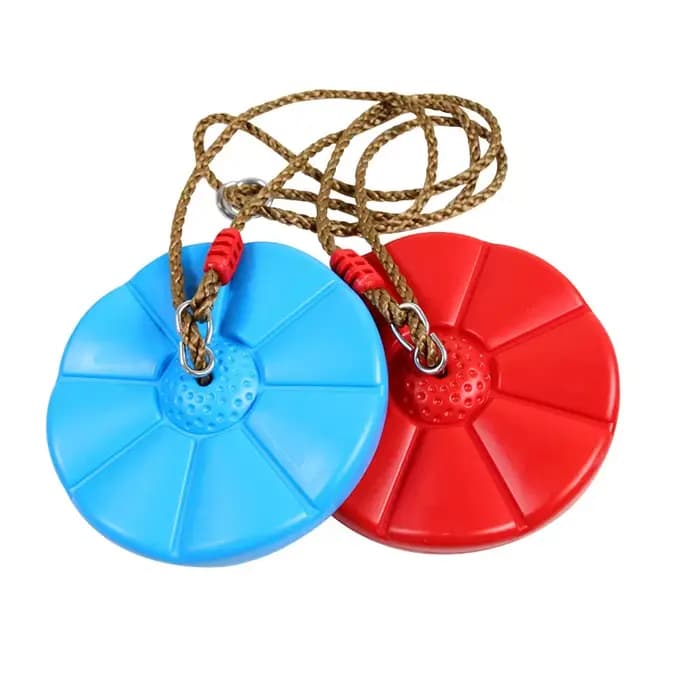 Balançoire à disque pour enfants, Sports d'intérieur et d'extérieur, rouge et bleu, pétale octogonal épais, jouets suspendus, chaise à bascule