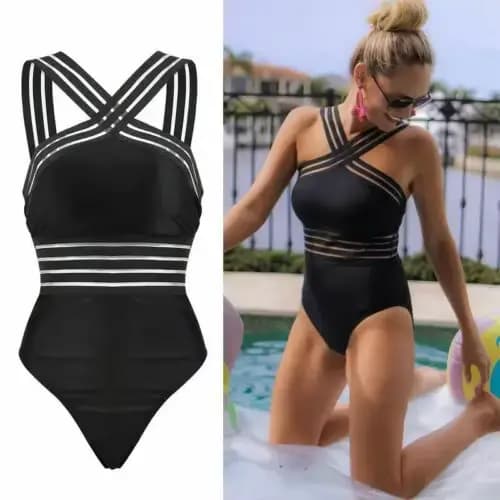 Maillot de bain noir sexy pour femmes