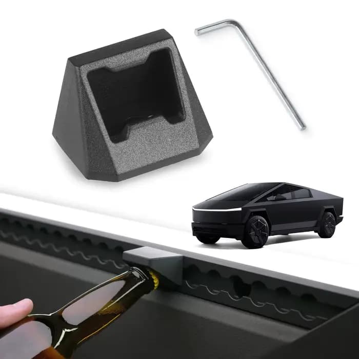 Attelles de fixation pour coffre en L, accessoires pour Tesla Cybertruck 2025 2024 2023, ouvre-bouteille en alliage d'aluminium, crochets de piste