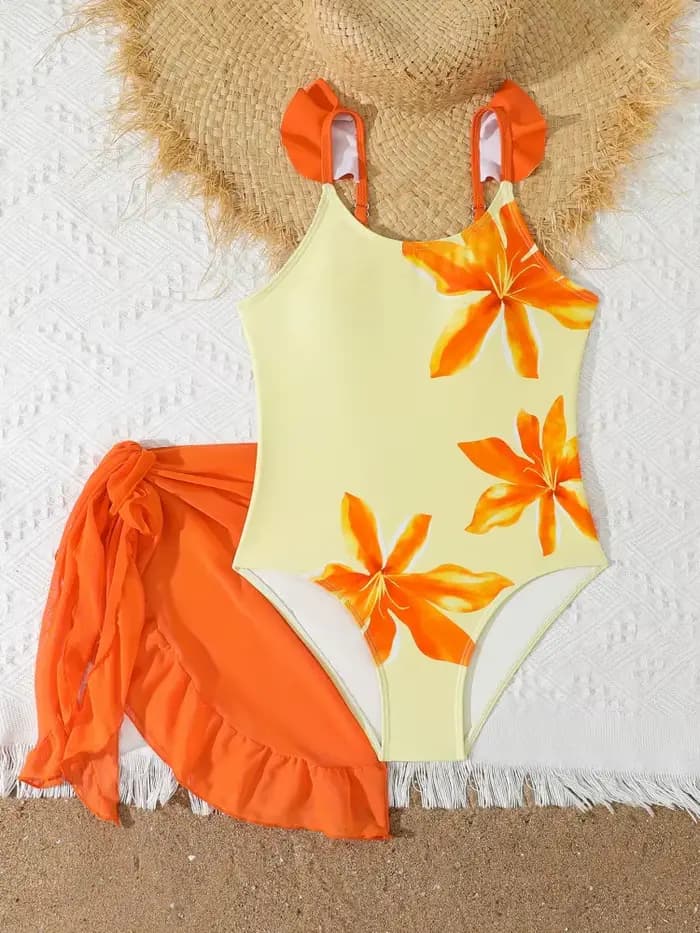 Maillot de bain une pièce pour filles et enfants
