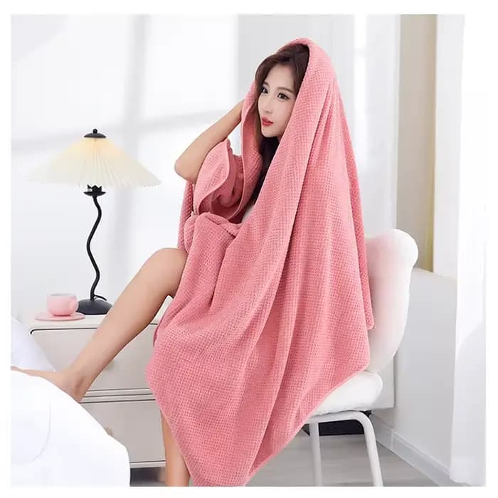 Serviette de bain en polaire corail 90x180