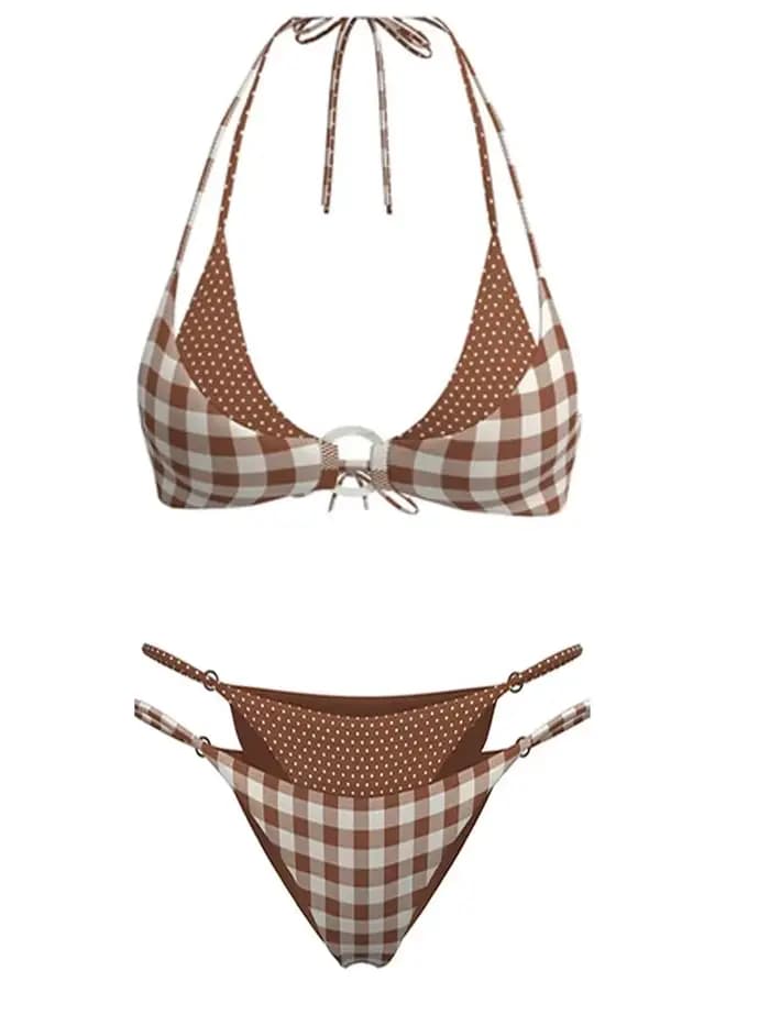 Ensemble de bikini brésilien sexy avec jupe