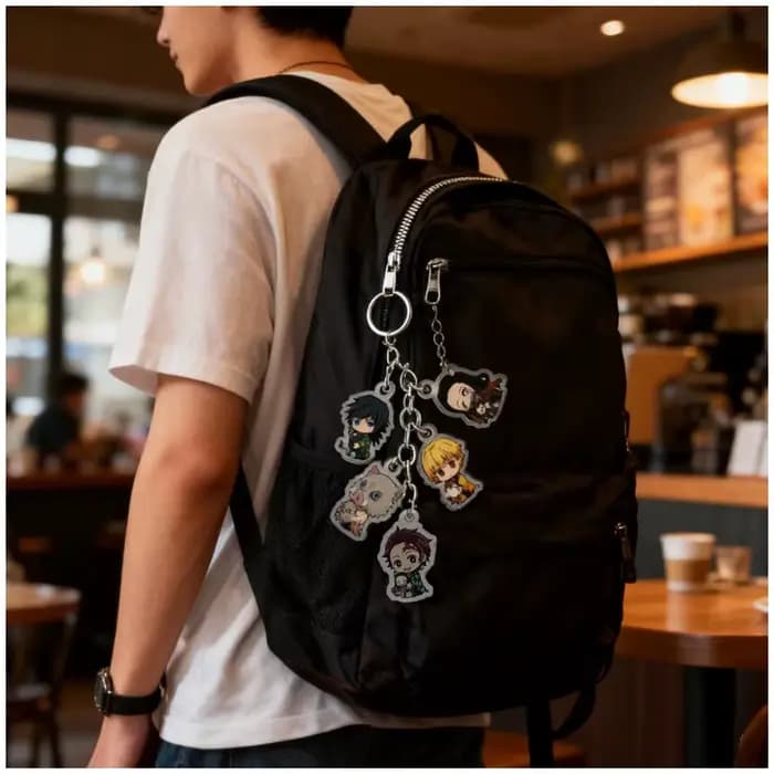 Porte-clés Demon Slayer Kamado Nezuko Kamado Tanjirou Agatsuma Zenitsu Hashibira Inosuke, jouets figurines d'action en vinyle, 2025