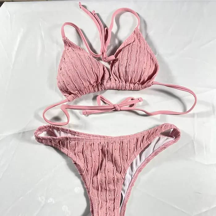 Maillot de bain deux pièces sexy en jacquard pour femme