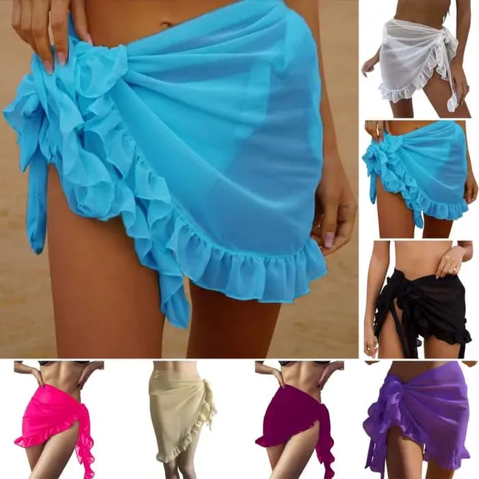 Paréos de plage pour femmes à volants