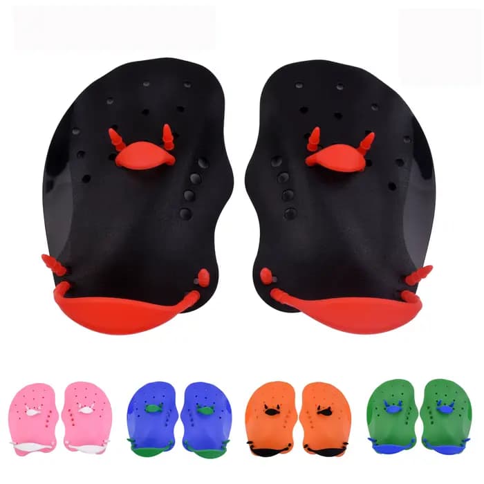 Palmes de natation noires pour enfants et adultes