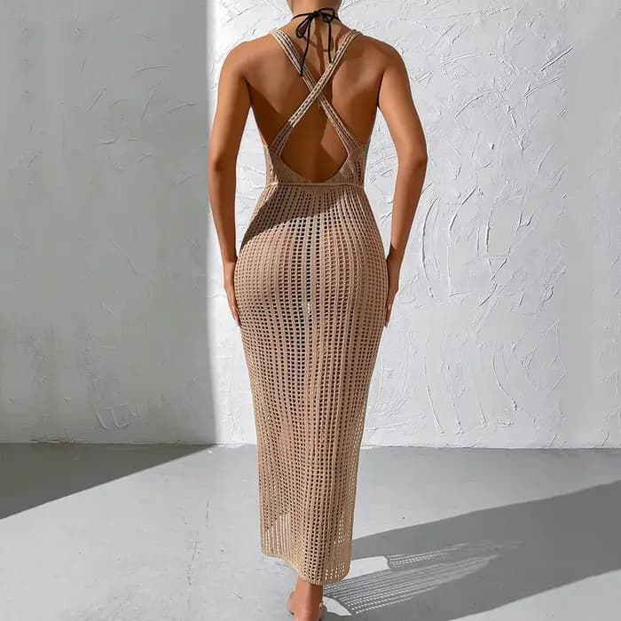 Sarong-Robe de plage en résille